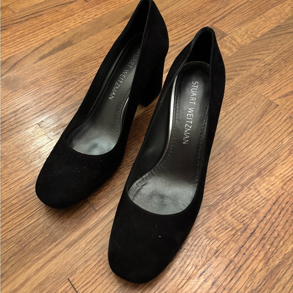 Stuart Weitzman Black Suede Heels